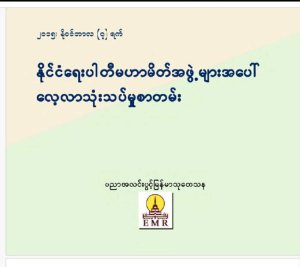နိုင်ငံရေးပါတီ မဟာမိတ်အဖွဲ့များ အပေါ် လေ့လာသုံးသပ်မူ စာတမ်း