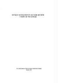 HUMAN SETTLEMENTS SECTOR REVIEW UNION OF MYANMAR